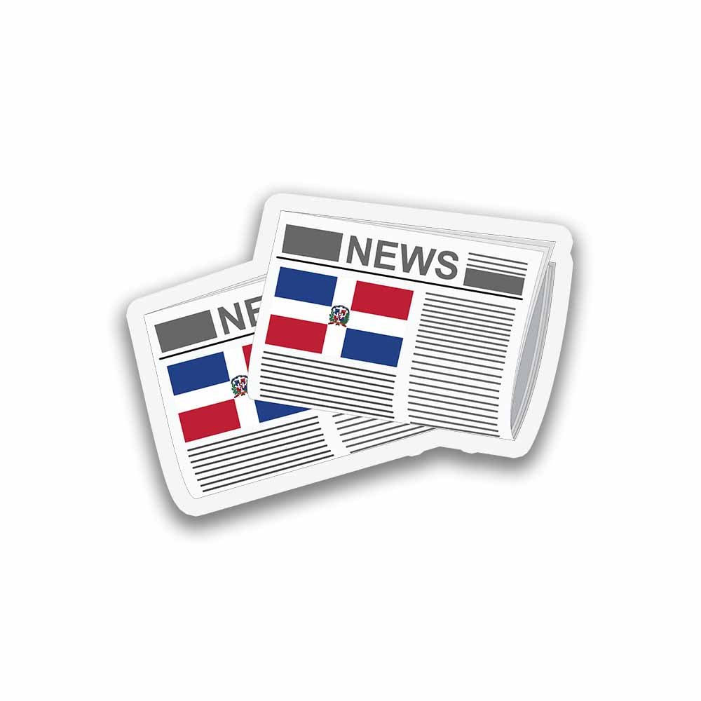 Dominican Republic Newspapers Fridge Magnet