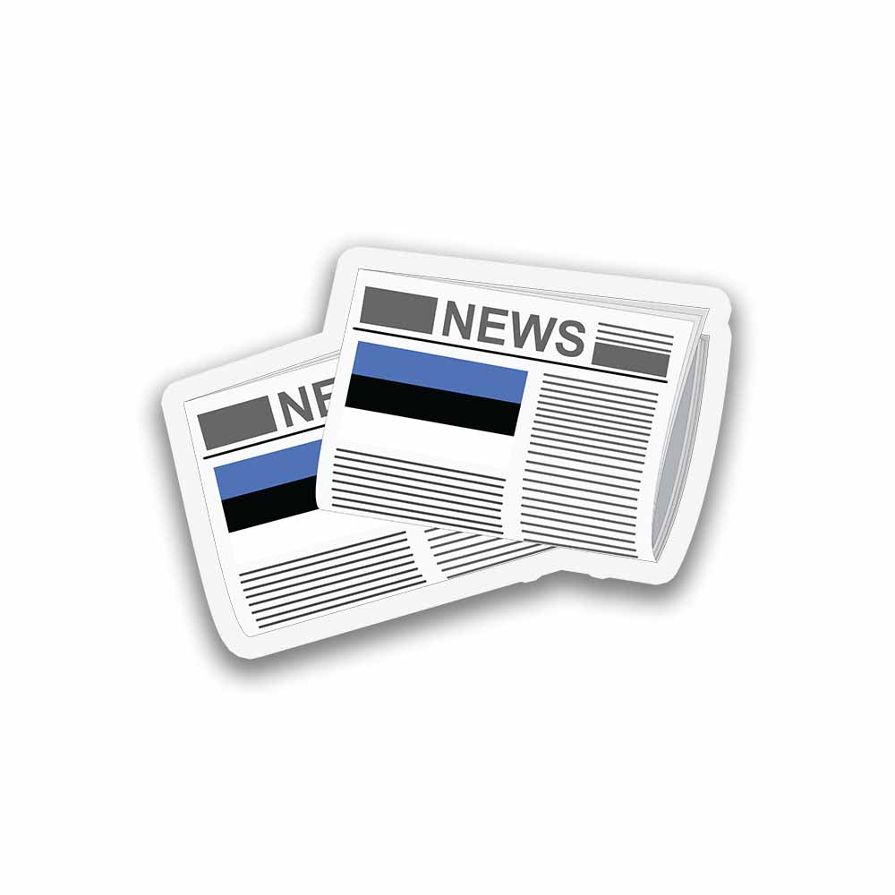 Estonia Newspapers Fridge Magnet