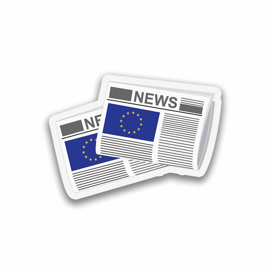 European Union Newspapers Fridge Magnet