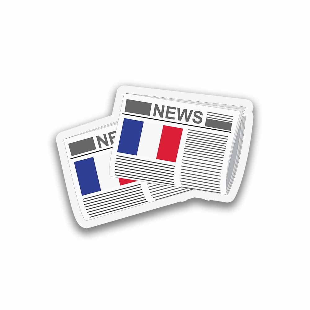 France Newspapers Sticker