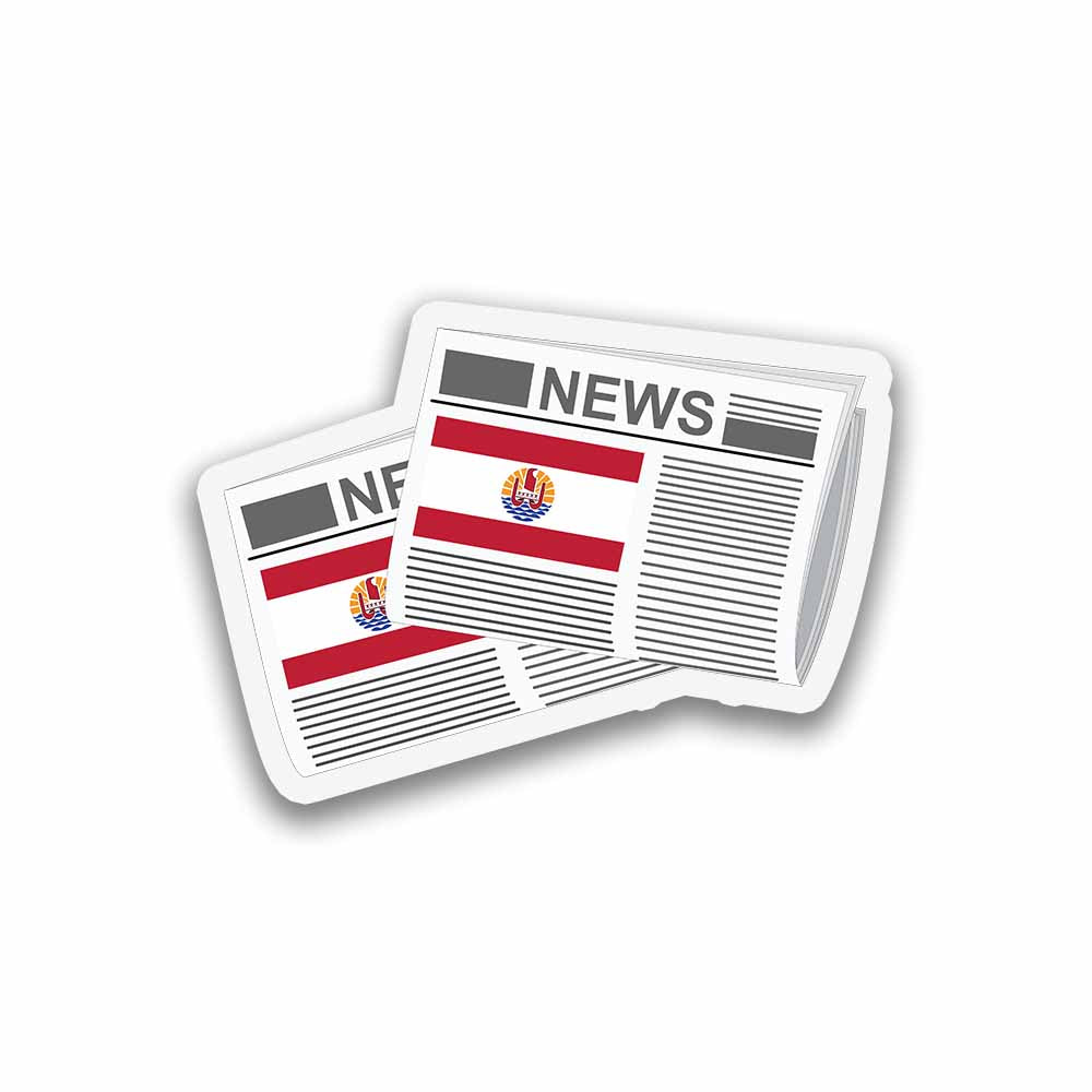 French Polynesia Newspapers Sticker