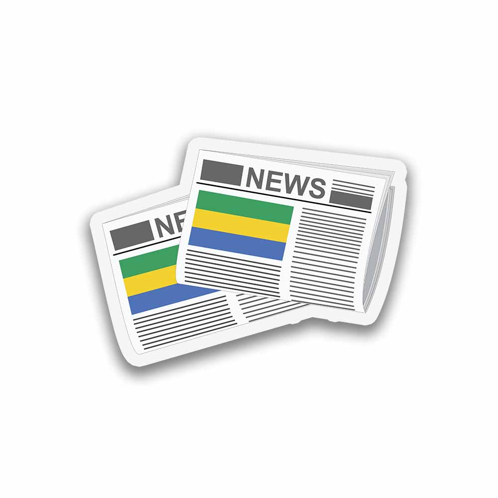 Gabon Newspapers Sticker