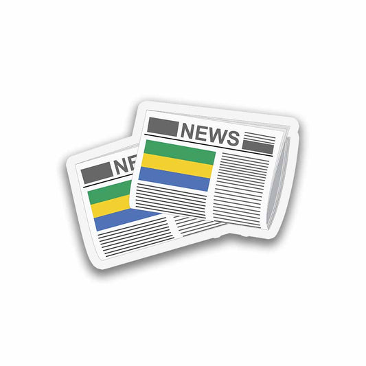 Gabon Newspapers Fridge Magnet