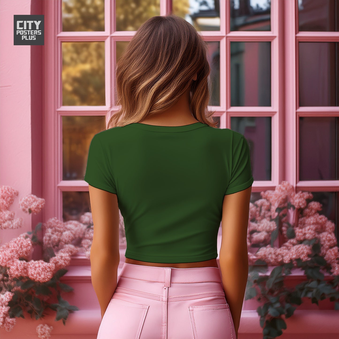 1971 Year Women Crop Top (Olive Green)