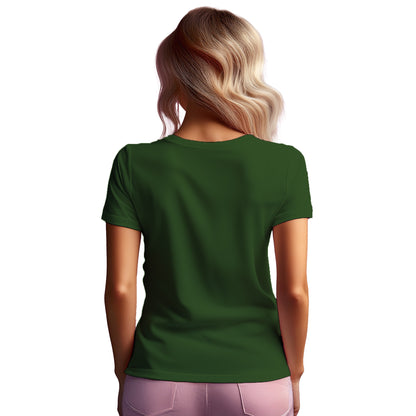 00 Number Women T-Shirt (Olive Green) | Stylish Numeric Graphic Tee