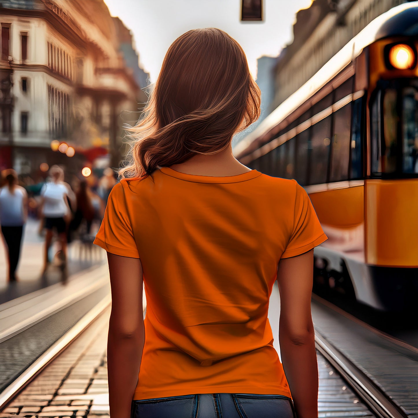 2075 Year Women T-Shirt (Orange)