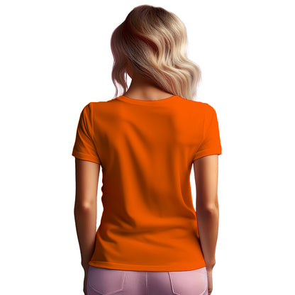 01 Number Women T-Shirt (Orange) | Stylish Numeric Graphic Tee