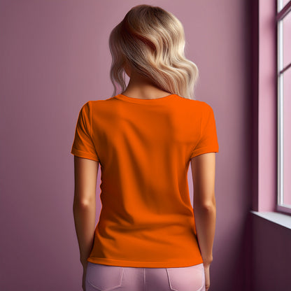 00 Number Women T-Shirt (Orange) | Stylish Numeric Graphic Tee