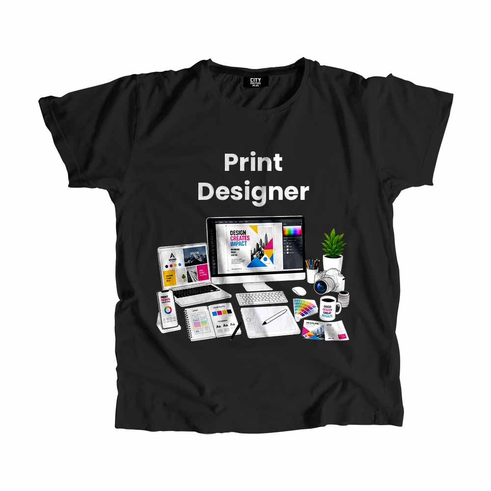 Print Designer Men Unisex T-Shirt (Black) Technology Unisex T-Shirt | City Posters Plus