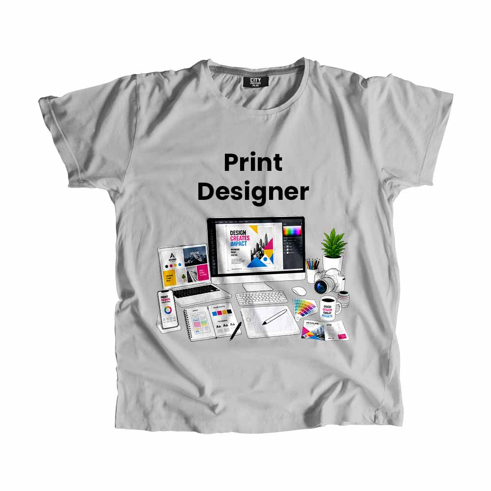 Print Designer Men Unisex T-Shirt (Melange Grey) Technology Unisex T-Shirt | City Posters Plus