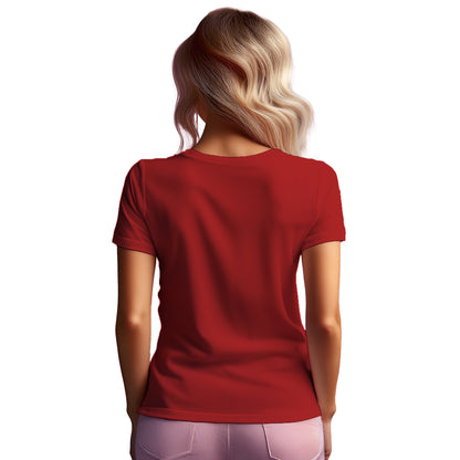 00 Number Women T-Shirt (Red) | Stylish Numeric Graphic Tee