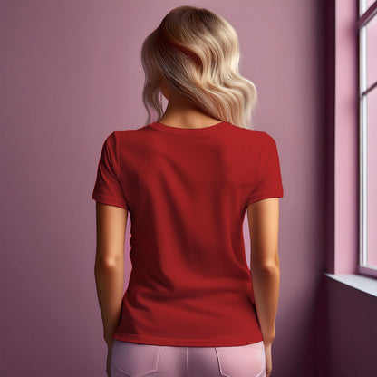 85 Number Women T-Shirt (Red) | Stylish Numeric Graphic Tee