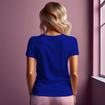 01 Number Women T-Shirt (Royal Blue) | Stylish Numeric Graphic Tee