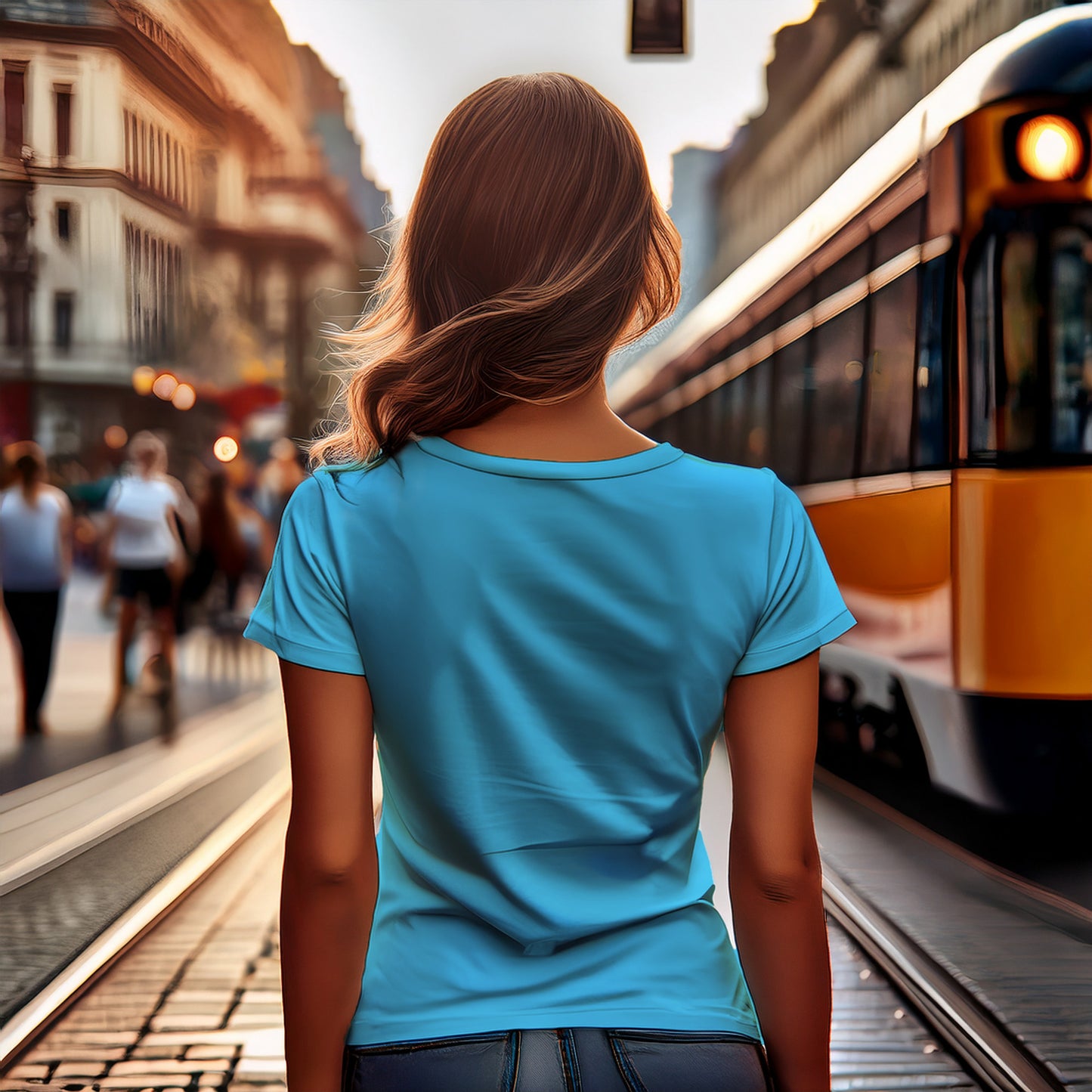 2072 Year Women T-Shirt (Sky Blue)