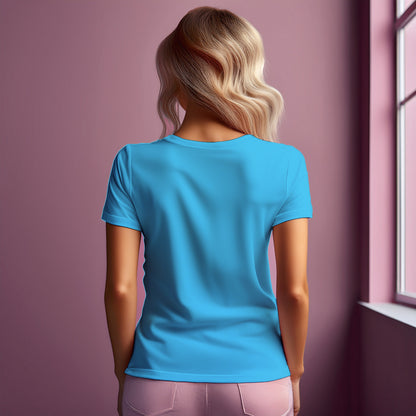 99 Number Women T-Shirt (Sky Blue) | Stylish Numeric Graphic Tee