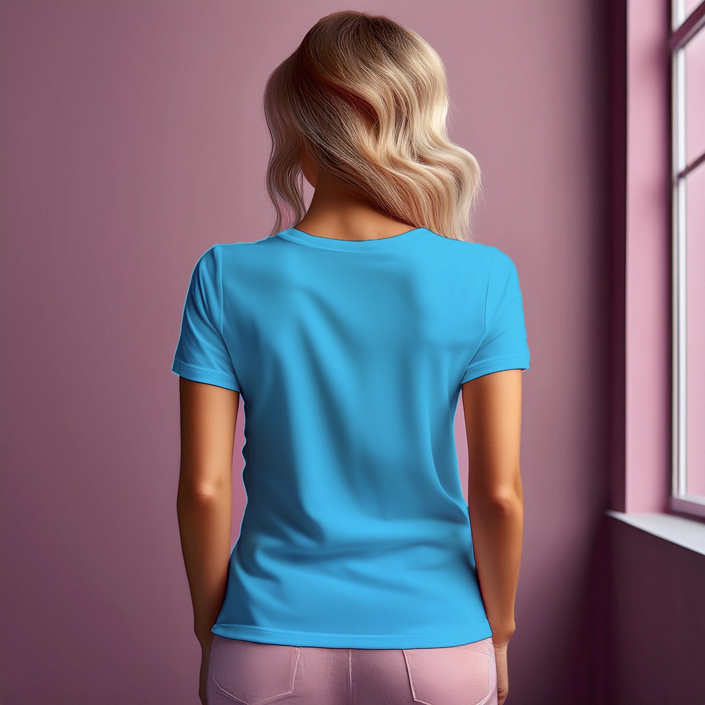 01 Number Women T-Shirt (Sky Blue)