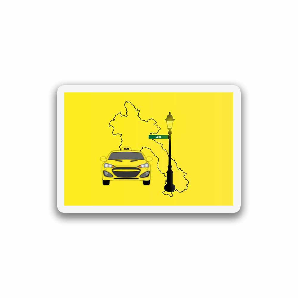 Laos Taxi Sticker