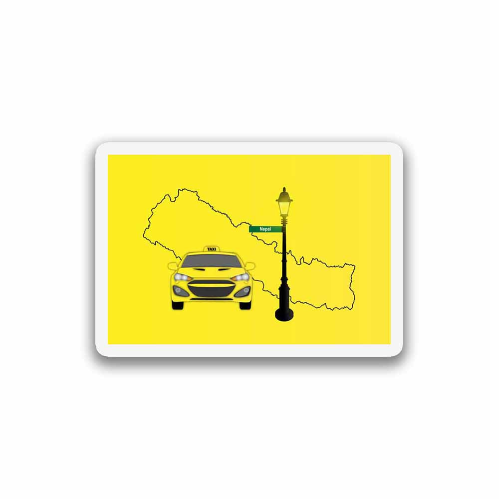 Nepal Taxi Sticker