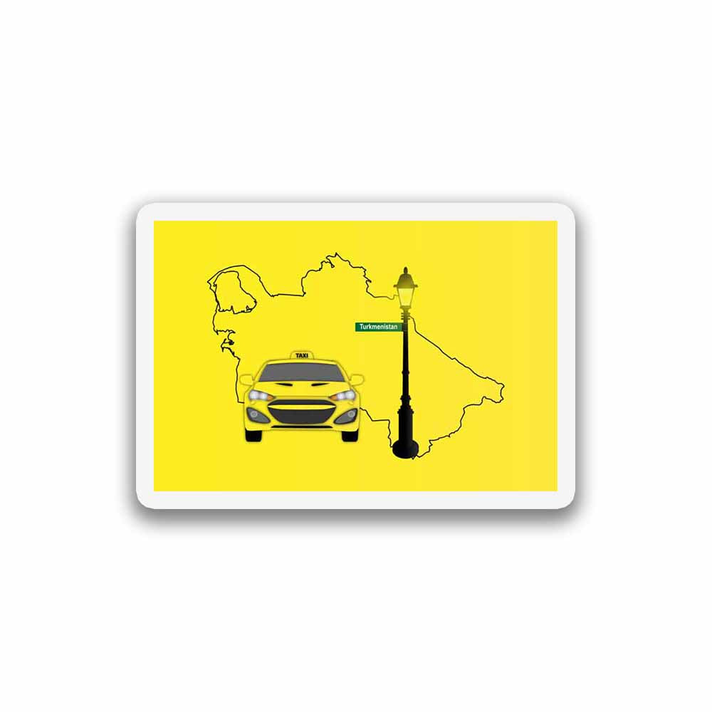 Turkmenistan Taxi Sticker