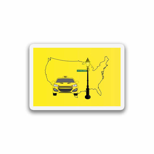 United States of America Taxi Magnet