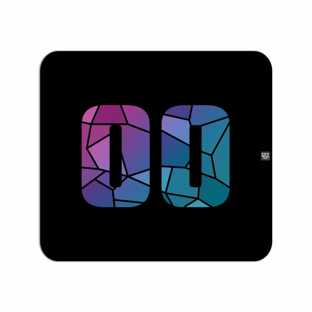 00 Number Mouse pad (Black)
