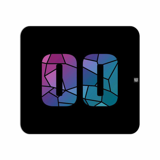 00 Number Mouse pad (Black)
