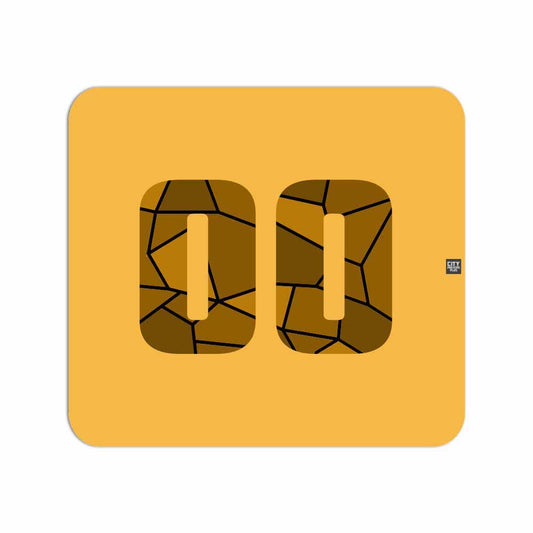 00 Number Mouse pad (Golden Yellow)