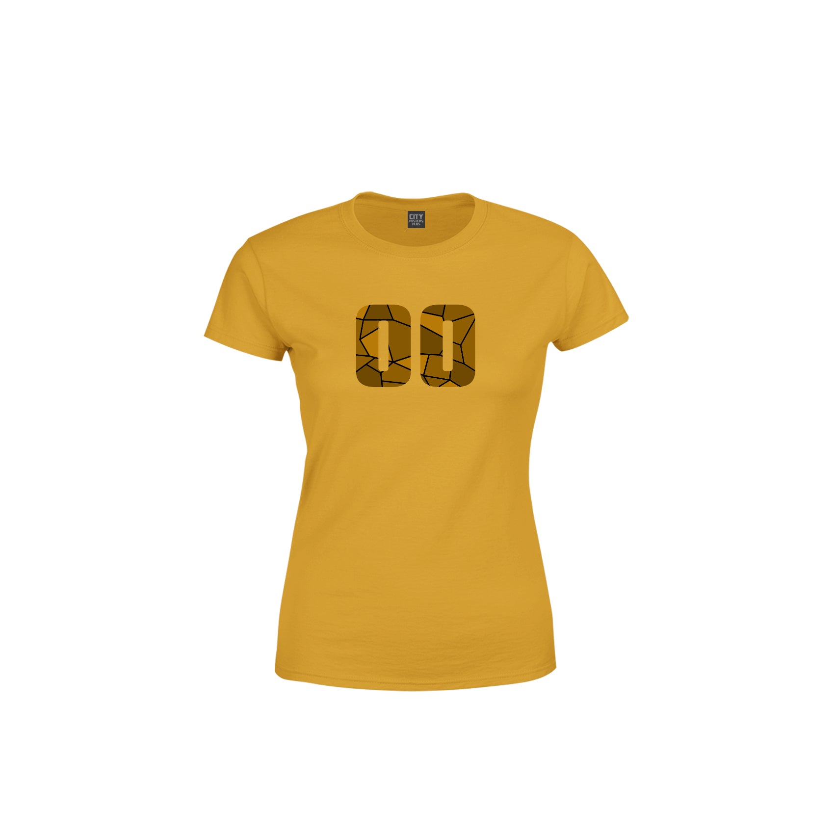 00 Number Women's T-Shirt (Golden Yellow)