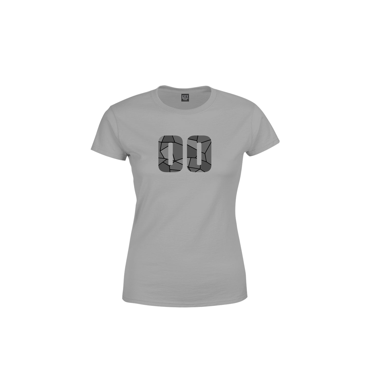 00 Number Women's T-Shirt (Melange Grey)