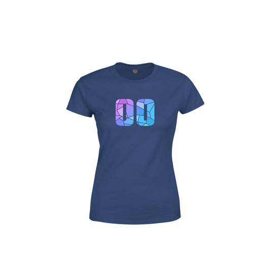 00 Number Women's T-Shirt (Navy Blue)