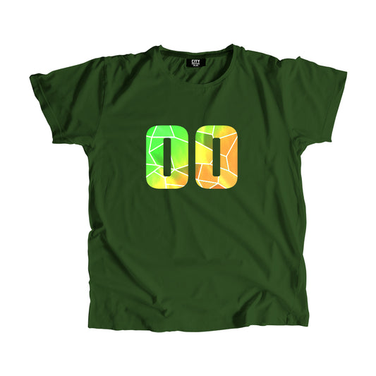 00 Number Men Women Unisex T-Shirt (Olive Green)