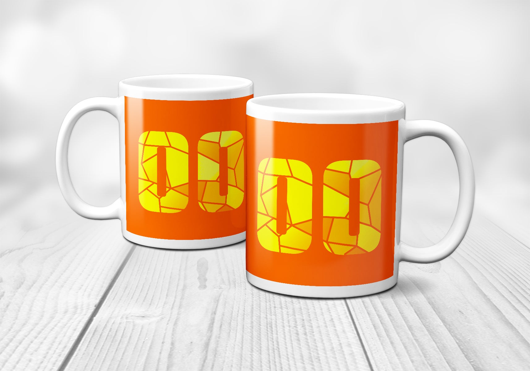 00 Number Mug (Orange)