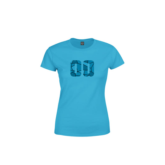 00 Number Women's T-Shirt (Sky Blue)