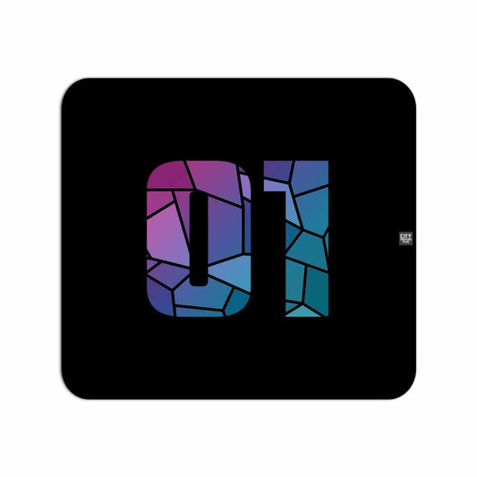 01 Number Mouse pad (Black)