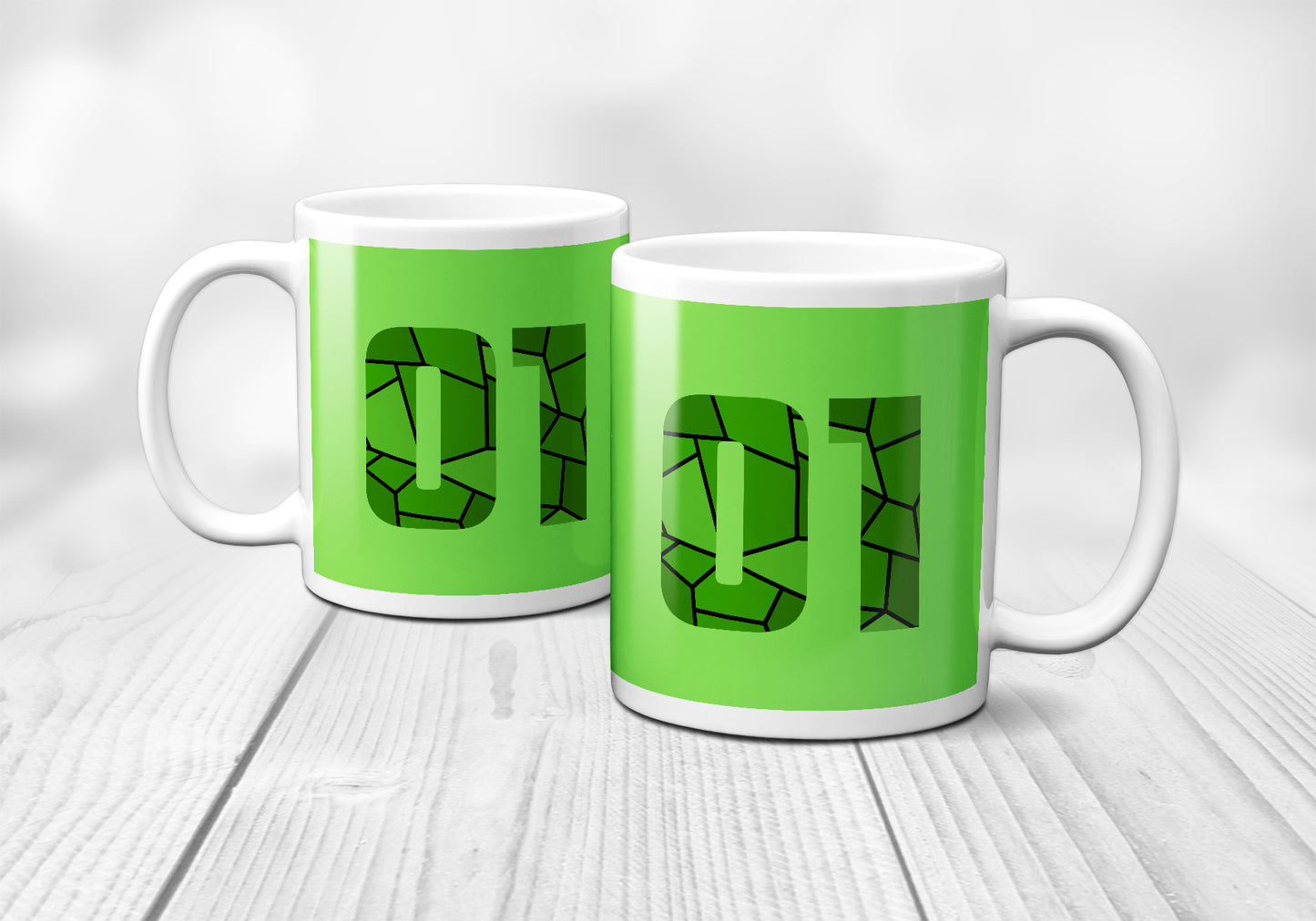 01 Number Mug (Liril Green)