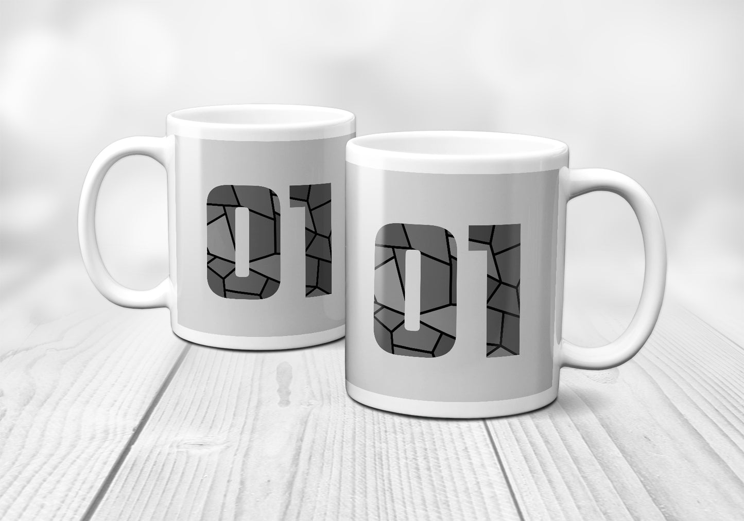 01 Number Mug (Melange Grey)