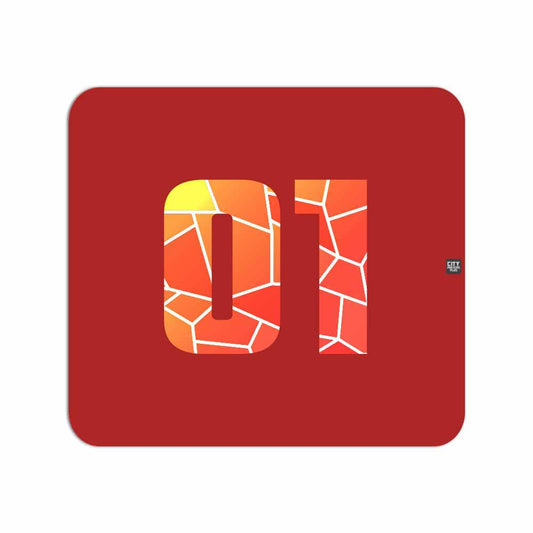 01 Number Mouse pad (Red)