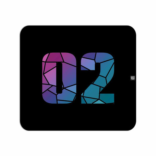 02 Number Mouse pad (Black)
