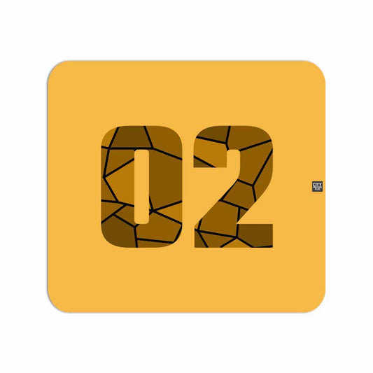 02 Number Mouse pad (Golden Yellow)