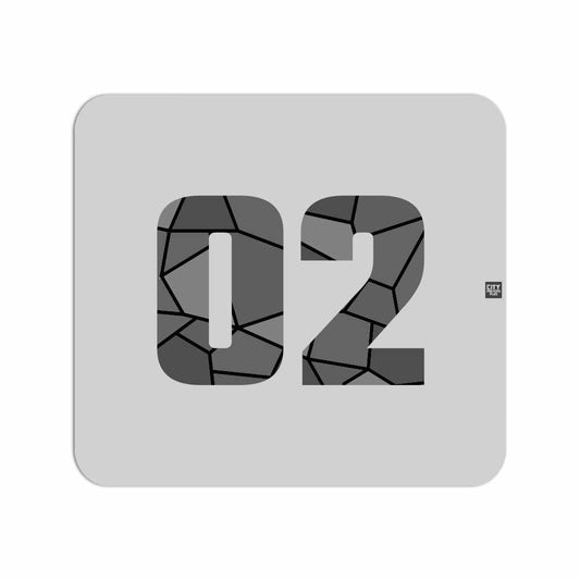 02 Number Mouse pad (Melange Grey)