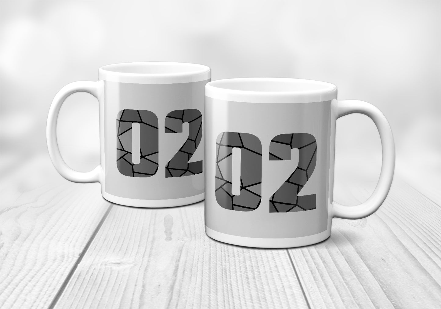 02 Number Mug (Melange Grey)