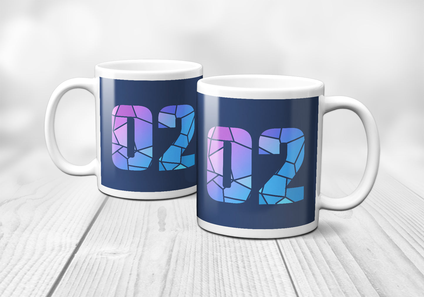 02 Number Mug (Navy Blue)