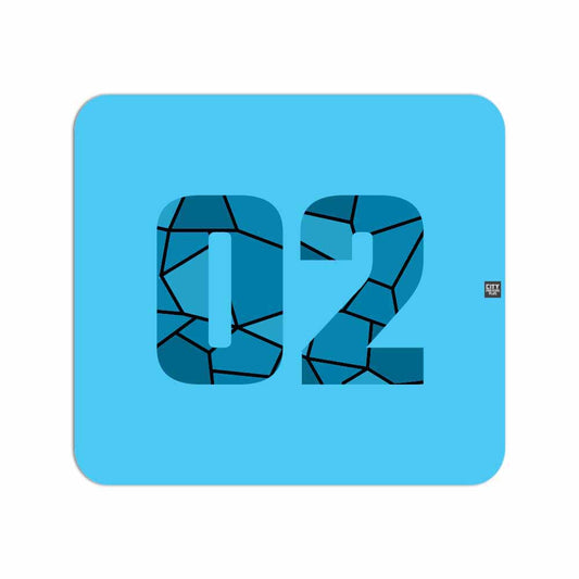 02 Number Mouse pad (Sky Blue)