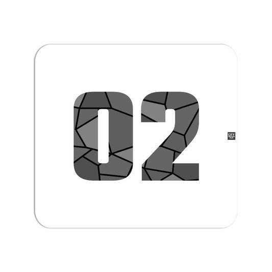02 Number Mouse pad (White)