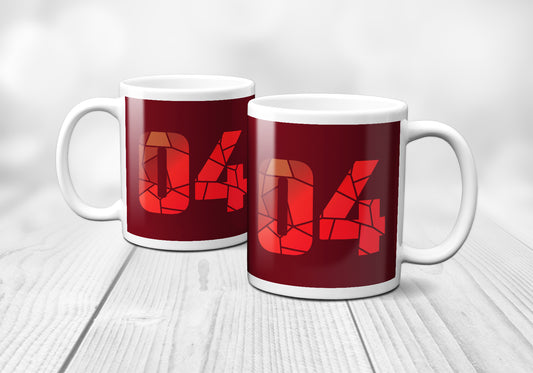 04 Number Mug (Maroon)