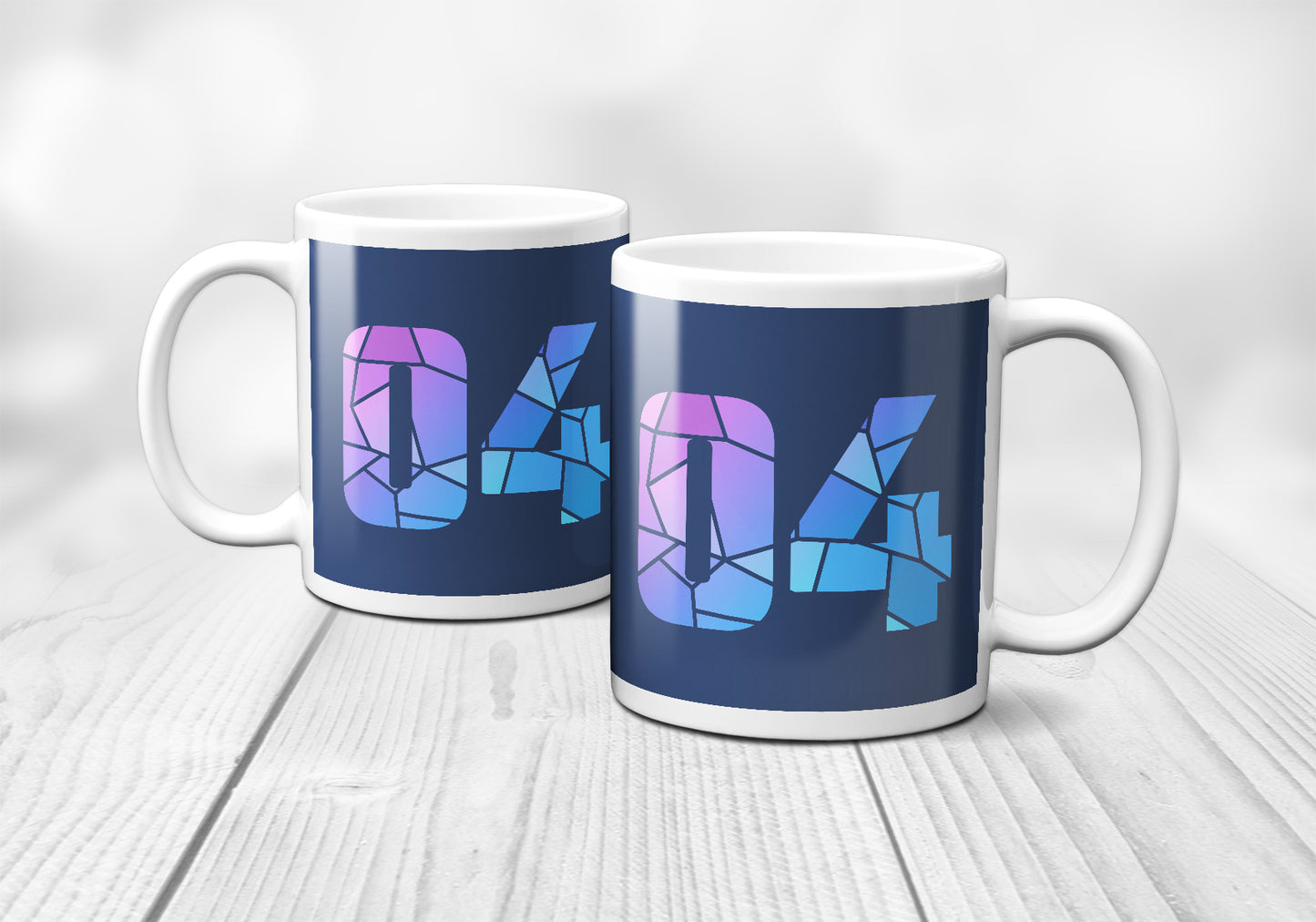 04 Number Mug (Navy Blue)