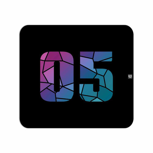 05 Number Mouse pad (Black)