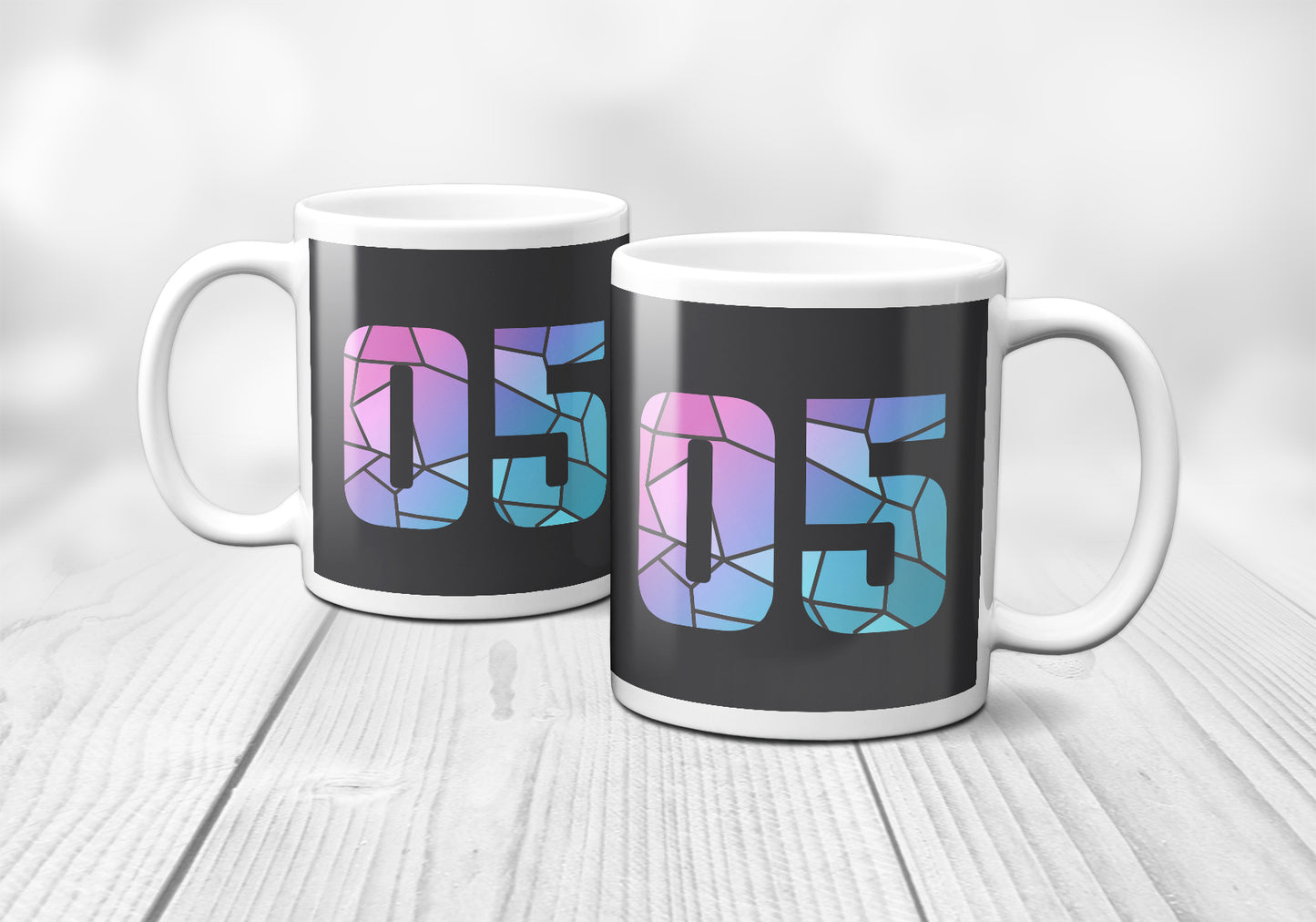 05 Number Mug (Charcoal Grey)