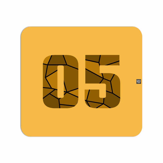 05 Number Mouse pad (Golden Yellow)