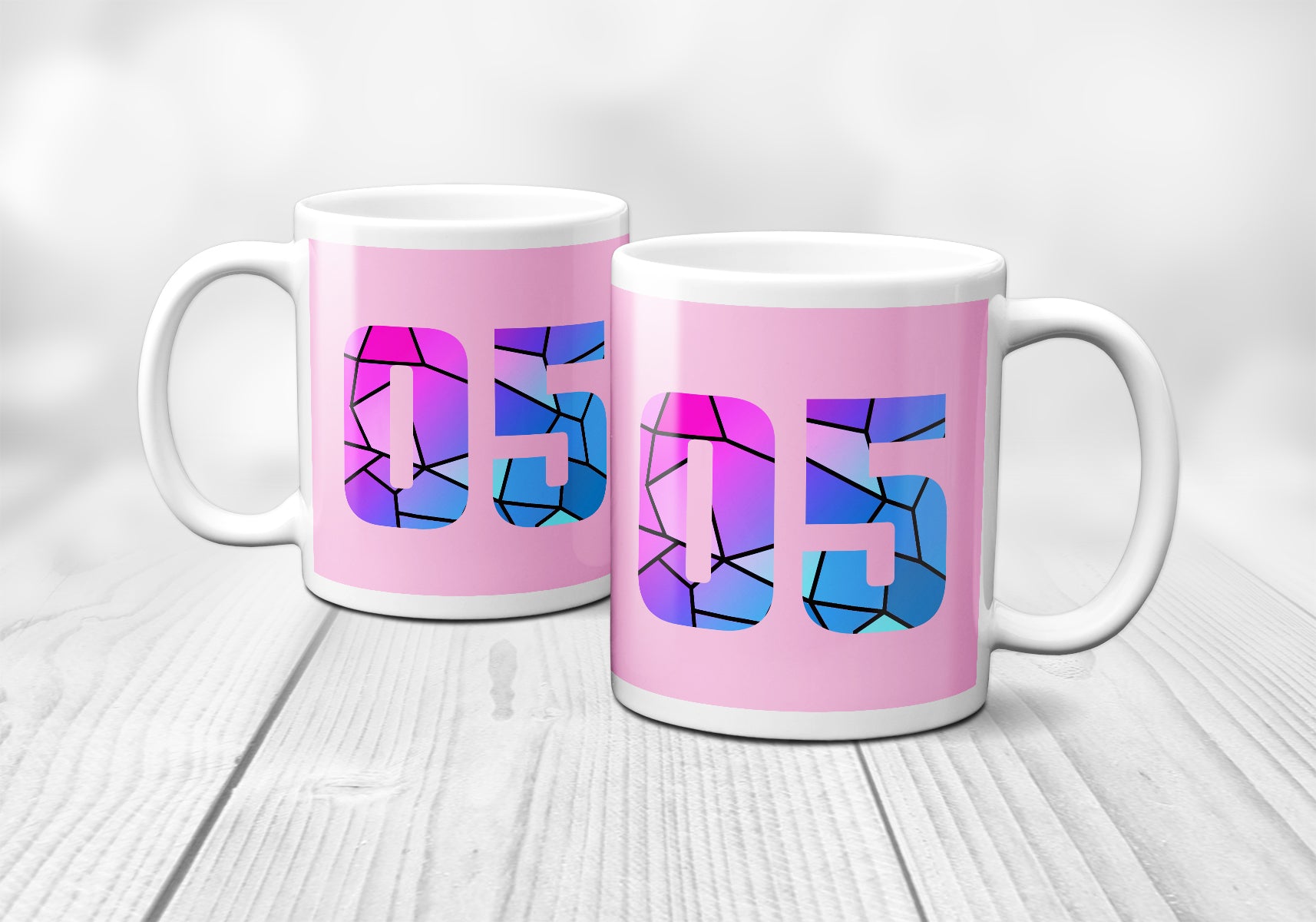 05 Number Mug (Light Pink)